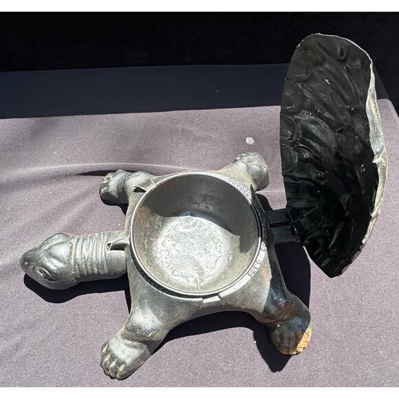 Rare 1891 Golden & Jacobson Antique Pedal Turtle Spittoon Copper Cast Iron